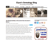 Tablet Screenshot of elysesgenealogyblog.com
